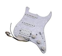 Pickguard Pickup SSH Electric Guitar Pickups Alnico5 Style 7-Way Type Fully Loaded Pickguard(Off-white)