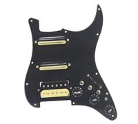 Pickguard Pickups Left Right Hand ST Guitar SSH-Coil Splitting Prewired Pickguard Two Humbucker + One Humbucker9K/9K/15K With 3.5 Output(C)