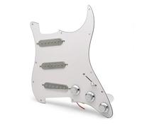 Pickguard Pickups Set for Guitar For ST SSS Silver Pickup Pickguard Electric Guitar Pickguard And Loaded Prewired Scratchplate Assembly (Color : W)