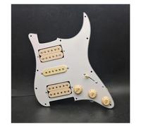 Pickguard Pickups Set for Guitar HSH Pickguard Circuits Electric Guitar Pickguard HSH Loaded Prewired Scratchplate Assembly White/Black (Color : 6)