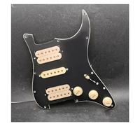 Pickguard Pickups Set for Guitar HSH Pickguard Circuits Electric Guitar Pickguard HSH Loaded Prewired Scratchplate Assembly White/Black (Color : 3)