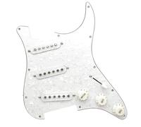 Pickguard Pickups Set for Guitar Loaded Prewired Single Coil SSS Pickguard Pickups And Back Shroud Set For FD ST Electric Guitar White Black Red (Color : 1)
