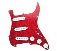 Pickguard Pickups Set for Guitar Loaded Prewired Single Coil SSS Pickguard Pickups And Back Shroud Set For FD ST Electric Guitar White Black Red (Color : 4)