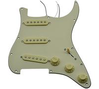 Pickguard Pre-wired Various Loaded SSS Pickguard For Stratocaster Pickguard Pre-wired With Pickups (Color : Aged White 3 Ply-IV)