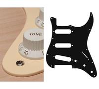 Pickguard, Stallion, standard, SSS, 3 pot holes, 3-5 switch, 1 ply, cream