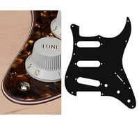 Pickguard, Stallion, standard, SSS, 3 pot holes, 3-5 switch, 4 ply, tortoise brown pearl