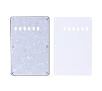 Pickguard, Tremolo Cavity Cover Backplate Guitar Cover Guitar Back Pickguard Backplate Tremolo Cavity for Modern Style Electric (White)