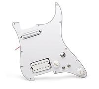 Pickguard with Pickups 11 Screw Holes Prewired Guitar Pickguard With Coil Splitting Alnico 5 HH Humbucker Pickups Set (Color : 02)