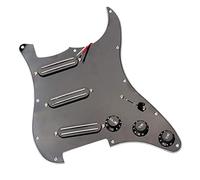 Pickguard with Pickups 3 Ply Guitar Pre-wired Loaded Pickguard With Dual Rail Pickup Set For Electric Guitars (Color : 01)