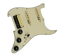 Pickguard with Pickups 7 Way Type Fully Loaded Guitar Pickup Prewired Pickguard Pickup SSH Single Coil Humbucker Pickup Set (Color : 06)