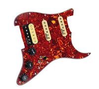 Pickguard with Pickups 7-Way Type Fully Loaded Prewired SSH Pickguard Ainico 5 Humbucker Pickups Set Wiring Suitable For For ST Guitar (Color : 02)