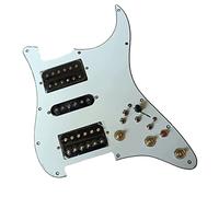 Pickguard with Pickups HSH Prewired Electric Guitar Pickguard Set Multifunction Black Alnico V Pickups Copper Shaft Pot For For FD Guitar (Color : 01)