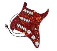 Pickguard with Pickups Red Pickguard White Pickups Dual Hot Rail Humbucker Pickups Versatility Pre-Wired Pickguard
