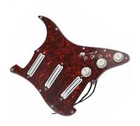 Pickguard with Pickups Red Pickguard White Pickups Dual Hot Rails Humbucker Pickups Multifunction Pre-Wired Pickguard For For ST Guitar