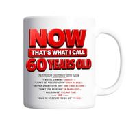 Pickhut 60th Birthday Gift for Men Women - “Now That's What I Call 60 Years Old” Funny Birthday Mug for Him Her Turning 60 Years Old, Joke Birthday Celebration Cup, Gift for Dad Mum Teacher or Friend