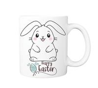 Pickhut Easter Bunny Mug, Cute Kids Hot Chocolate Cup Mug, Easter Gift for Children, Kids, Boys, Girls, Egg Hunt Keepsake