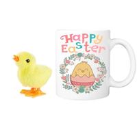 Pickhut Easter Chick Mug, Cup, Decor, Basket Filler, Kitchenware, Egg Hunt Mug, Easter Gift for Kids, Children, Granddaughter, Grandson, Niece, Nephew, Son or Daughter