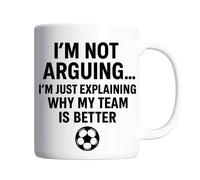 Pickhut Funny Football Mug for Men - “I’m Not Arguing, I’m Just Explaining Why My Team is Better” - Gift for Football Fans, Coach, Dad, Husband, Boyfriend - Birthday, Christmas Novelty Cup