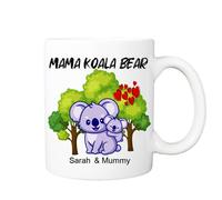 Pickhut Mama Koala Bear Personalised Name Mummy Mug, Presents for Mum, Novelty Mugs Women from Daughter, Christmas Funny Present Mothers Day, Best Mum Mother Birthday, Step mums mam