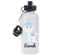Pickhut Personalised Alpaca White Water Bottle 600ml Back to School Gift for Kids