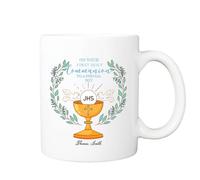 Pickhut Personalised First Holy Communion Gift - 1st Holy Communion 11oz White Ceramic Mug (BOY)