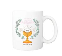 Pickhut Personalised First Holy Communion Gift - 1st Holy Communion 11oz White Ceramic Mug (Girl)