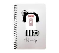 Pickhut Personalised Football Jersey Design A5 Notebook, 60 Lined Pages, Glossy Cover, Back to School Gift for Kids (D13)