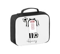 Pickhut Personalised Football Team Shirt & Jersey Kit Lunch Bag Back to School Gift for Kids, Customised with Name/Number/Text Boys Lunch Box (D13)