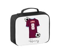 Pickhut Personalised Football Team Shirt & Jersey Kit Lunch Bag Back to School Gift for Kids, Customised with Name/Number/Text Boys Lunch Box (D23)