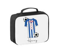 Pickhut Personalised Football Team Shirt & Jersey Kit Lunch Bag Back to School Gift for Kids, Customised with Name/Number/Text Boys Insulated Lunch Box (D7)