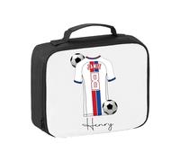 Pickhut Personalised Football Team Shirt & Jersey Kit Lunch Bag Back to School Gift for Kids, Customised with Name/Number/Text Boys Lunch Box (D10)
