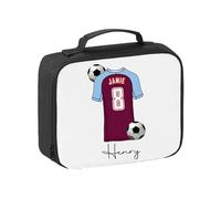 Pickhut Personalised Football Team Shirt & Jersey Kit Lunch Bag Back to School Gift for Kids, Customised with Name/Number/Text Boys Lunch Box (D4)