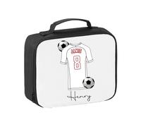 Pickhut Personalised Football Team Shirt & Jersey Kit Lunch Bag Back to School Gift for Kids, Customised with Name/Number/Text Boys Lunch Box (D20)