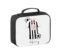 Pickhut Personalised Football Team Shirt & Jersey Kit Lunch Bag Back to School Gift for Kids, Customised with Name/Number/Text Boys Lunch Box (D18)