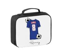 Pickhut Personalised Football Team Shirt & Jersey Kit Lunch Bag Back to School Gift for Kids, Customised with Name/Number/Text Boys Lunch Box (D14)