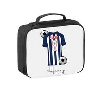 Pickhut Personalised Football Team Shirt & Jersey Kit Lunch Bag Back to School Gift for Kids, Customised with Name/Number/Text Boys Lunch Box (D5)