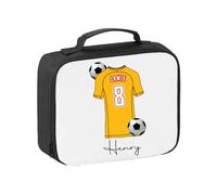 Pickhut Personalised Football Team Shirt & Jersey Kit Lunch Bag Back to School Gift for Kids, Customised with Name/Number/Text Boys Lunch Box (D24)