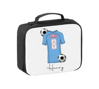 Pickhut Personalised Football Team Shirt & Jersey Kit Lunch Bag Back to School Gift for Kids, Customised with Name/Number/Text Boys Lunch Box (D16)
