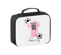 Pickhut Personalised Football Team Shirt & Jersey Kit Lunch Bag Back to School Gift for Kids, Customised with Name/Number/Text Boys Lunch Box (D25)