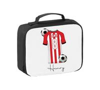 Pickhut Personalised Football Team Shirt & Jersey Kit Lunch Bag Back to School Gift for Kids, Customised with Name/Number/Text Boys Lunch Box (D21)