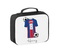 Pickhut Personalised Football Team Shirt & Jersey Kit Lunch Bag Back to School Gift for Kids, Customised with Name/Number/Text Boys Lunch Box (D9)