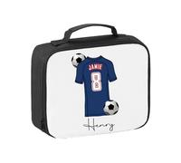 Pickhut Personalised Football Team Shirt & Jersey Kit Lunch Bag Back to School Gift for Kids, Customised with Name/Number/Text Boys Lunch Box (D8)
