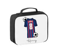 Pickhut Personalised Football Team Shirt & Jersey Kit Lunch Bag Back to School Gift for Kids, Customised with Name/Number/Text Boys Lunch Box (D6)