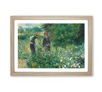 Picking Flowers by Pierre-Auguste Renoir Framed Print | A2 Oak Framed Wall Art | Ready to Hang | Modern Floral Picture | Living Room Bedroom Lounge Office