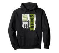 Pickle American Flag Cucumber Vegetable Pickles Vegan USA Pullover Hoodie