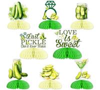Pickle Bachelorette Party Decorations Last Pickle She'll Ever Tickle Honeycomb Centerpieces Pickle Bachelorette Party Table Decor for Girls Cucumber Pickle Theme Bridal Shower Engagement Supplies