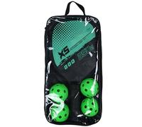 Pickle Ball Set, Paddle Racket Kit, Outdoor Play Equipment, Textured Surface Paddle, Lightweight Grip, Mesh Part Bag, Ideal Use for Court Games and Backyard Sports Practice