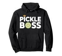 Pickle Boss Crown Dill Slice Funny Pickle Lover Pullover Hoodie