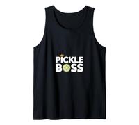 Pickle Boss Crown Dill Slice Funny Pickle Lover Tank Top