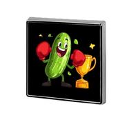 Pickle Boxing Winner Funny Lapel Pins Square Brooch Tie Suit Dress Accessories for Men Women Wedding Birthday